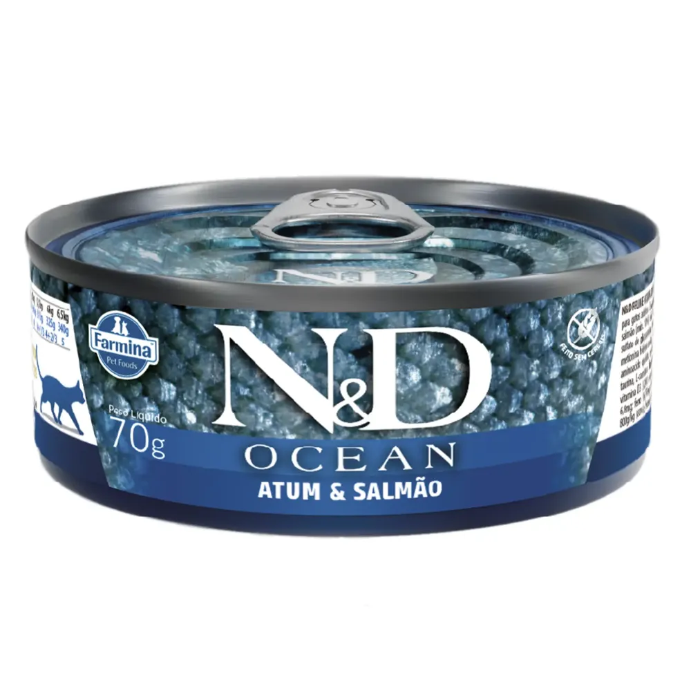 Ração Úmida N&D Ocean para Gatos Adultos Atum e Salmão