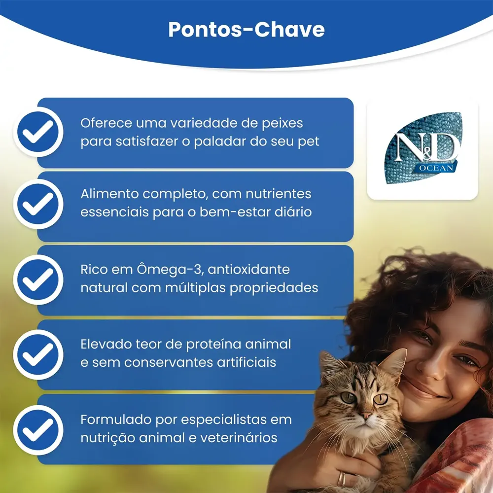 Ração Úmida N&D Ocean para Gatos Adultos Atum e Salmão — foto 3