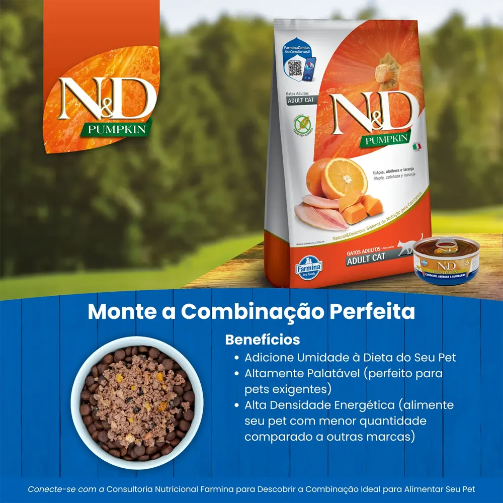 Ração Úmida N&D Pumpkin Gatos Adultos Cordeiro, Abóbora e Blueberry — foto 5