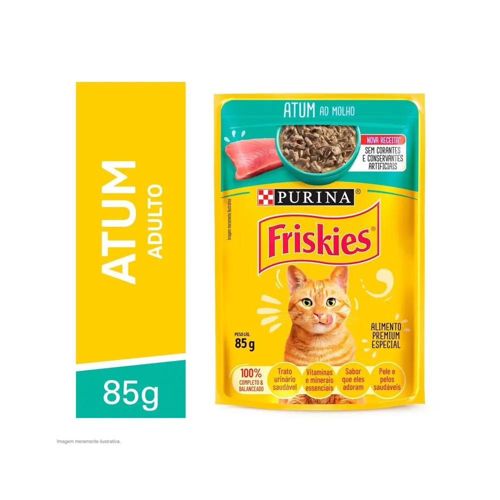 Ração Úmida Friskies Gatos Adultos Atum ao Molho — foto 2