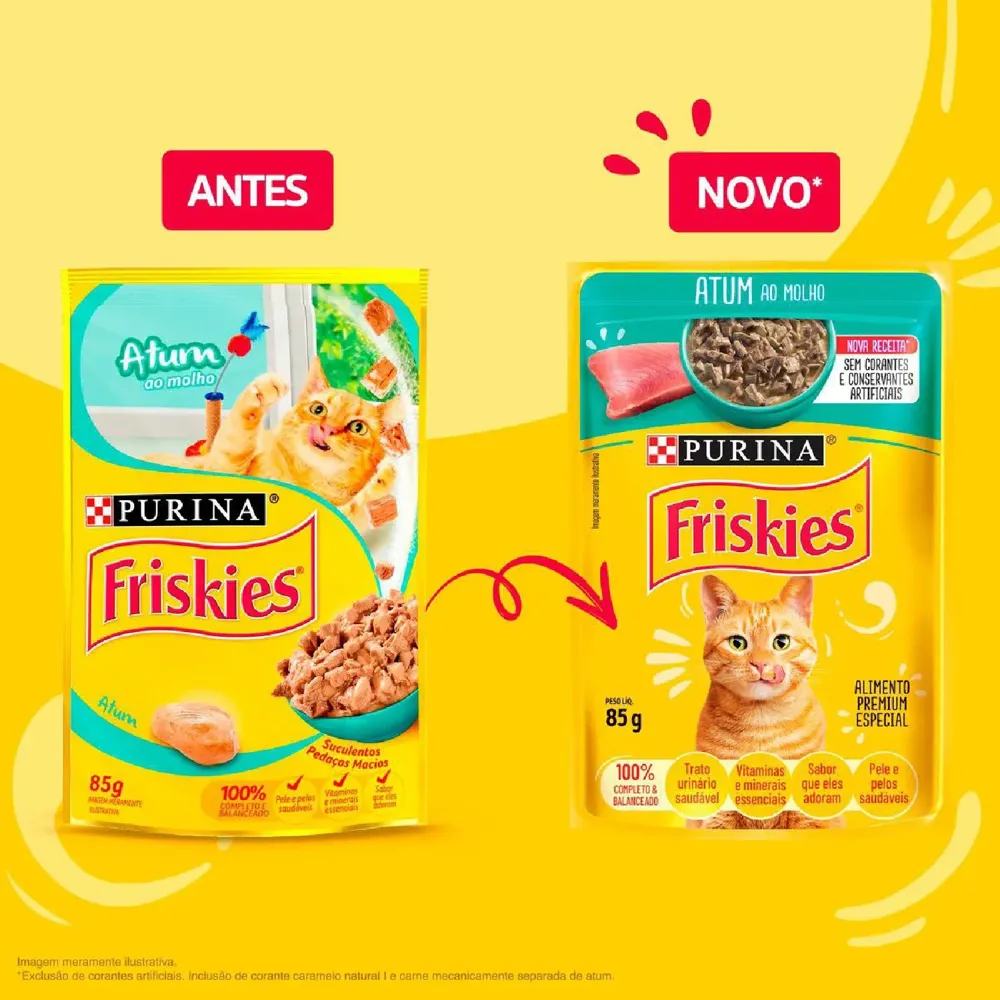 Ração Úmida Friskies Gatos Adultos Atum ao Molho — foto 4