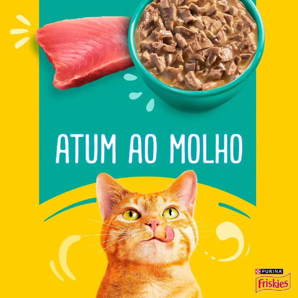 Ração Úmida Friskies Gatos Adultos Atum ao Molho — foto 5