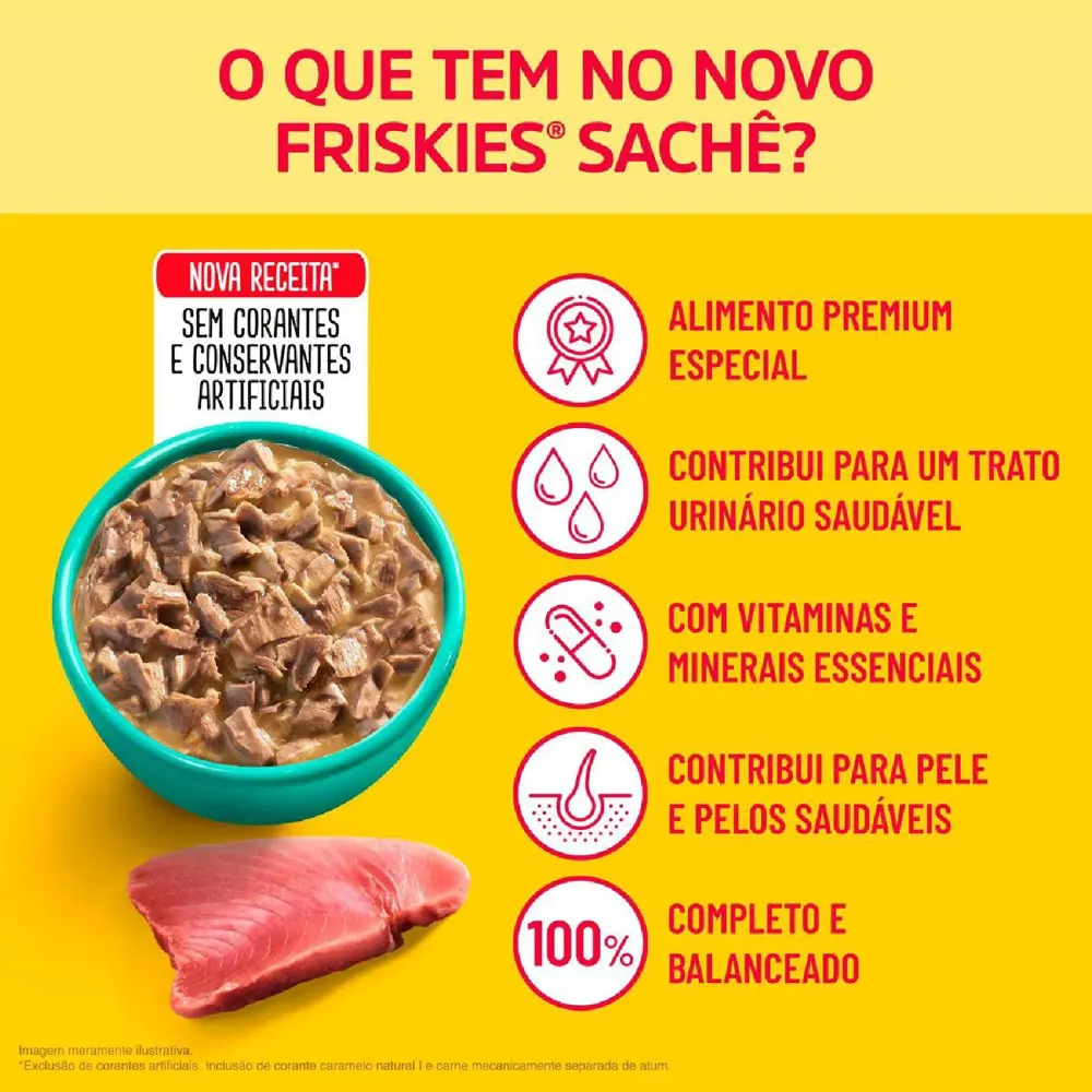 Ração Úmida Friskies Gatos Adultos Atum ao Molho — foto 6
