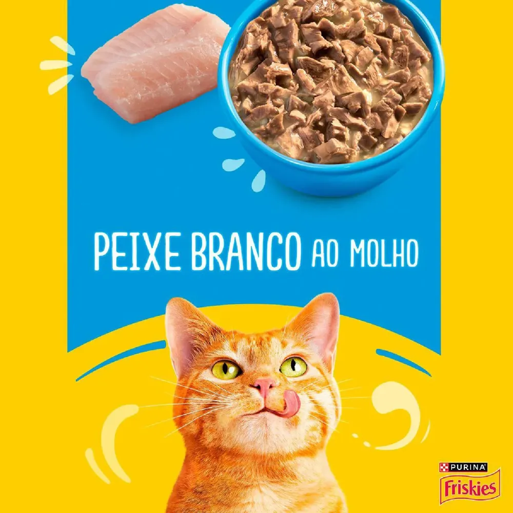 Ração Úmida Friskies Gatos Adultos Peixe Branco ao Molho — foto 5