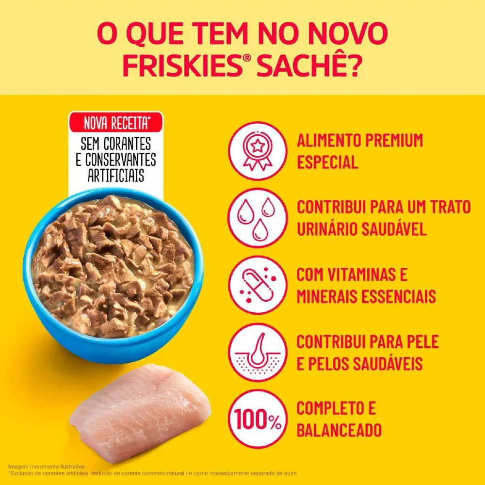 Ração Úmida Friskies Gatos Adultos Peixe Branco ao Molho — foto 6