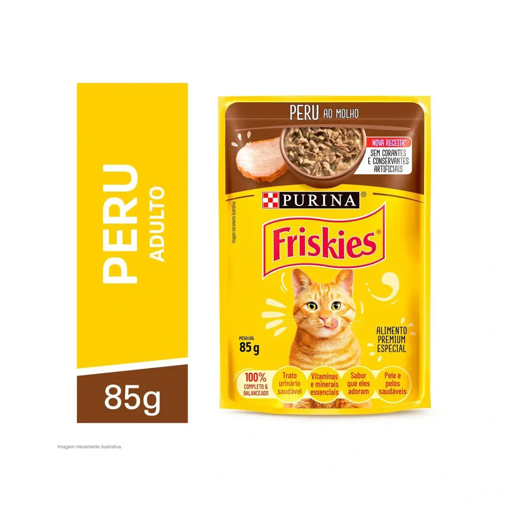Ração Úmida Friskies Gatos Adultos Peru ao Molho — foto 2