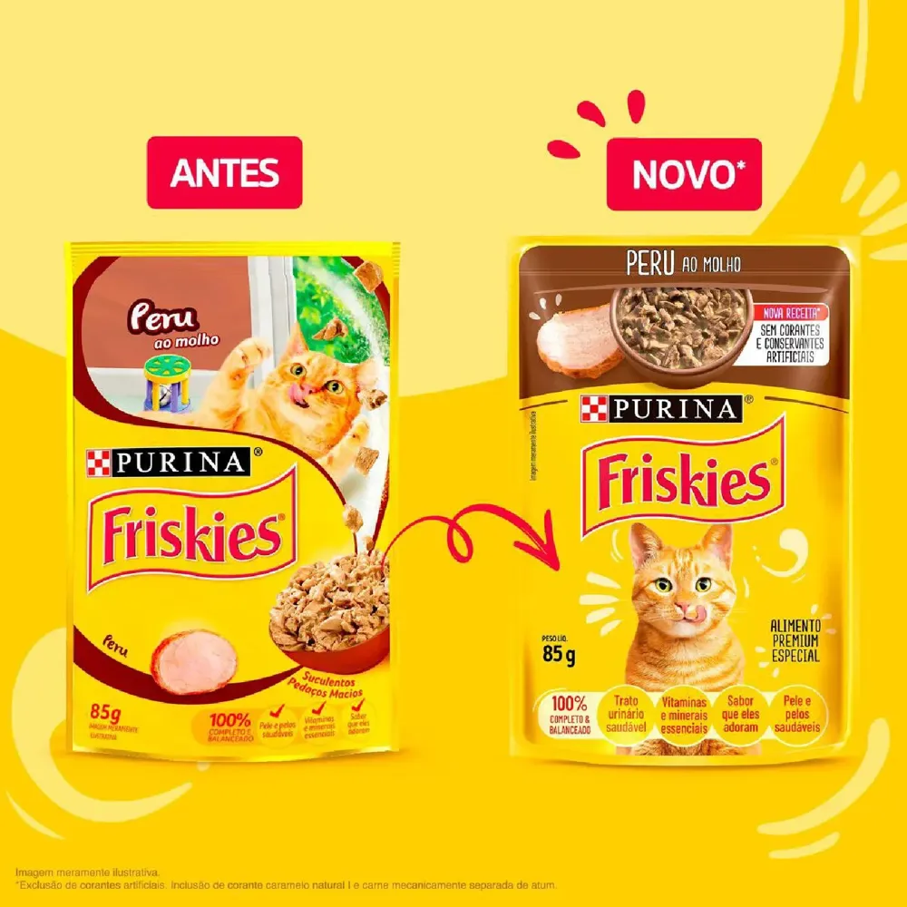 Ração Úmida Friskies Gatos Adultos Peru ao Molho — foto 4