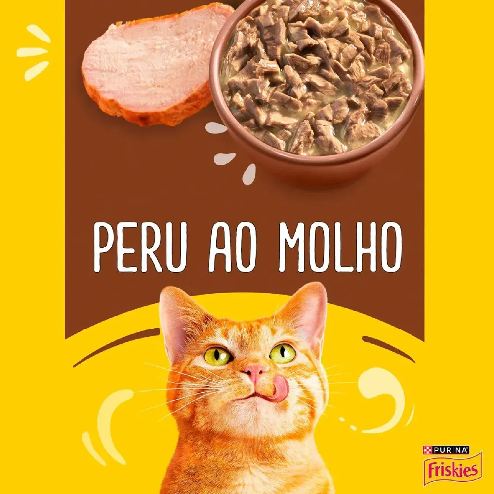 Ração Úmida Friskies Gatos Adultos Peru ao Molho — foto 5