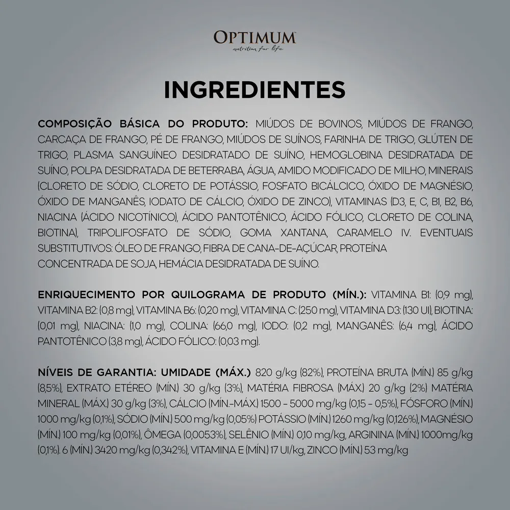 Ração Úmida Optimum Sachê Cães Adultos Raças Grandes Carne — foto 6