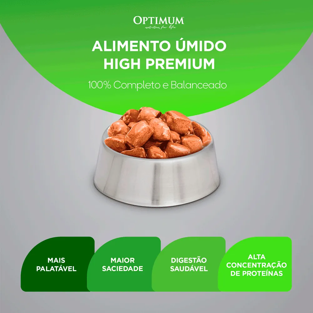 Ração Úmida Optimum Sachê para Cães Adultos Raças Pequenas e Minis Carne — foto 5