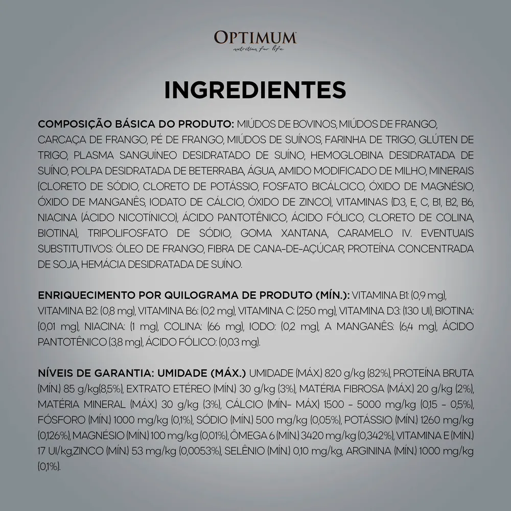 Ração Úmida Optimum Sachê para Cães Adultos Raças Pequenas e Minis Carne — foto 6