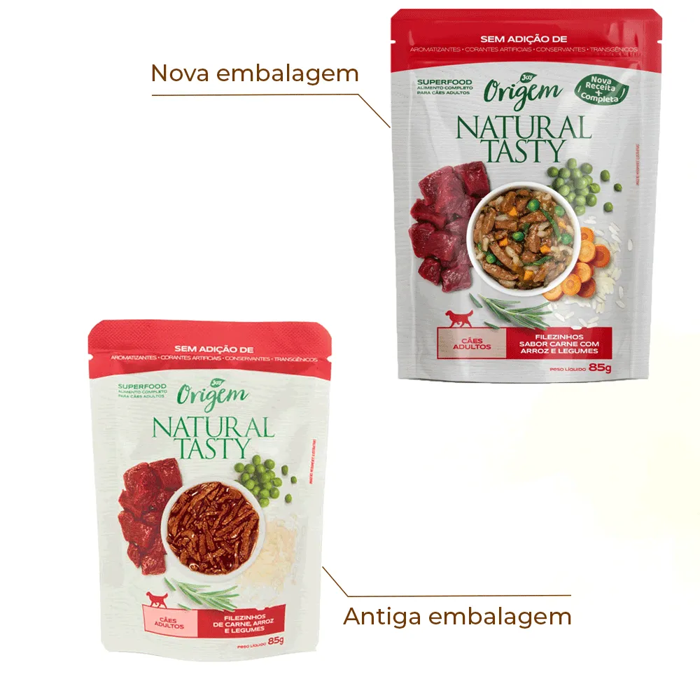 Ração Úmida Origem Natural Tasty Cães Adultos Carne, Arroz e Legumes — foto 2