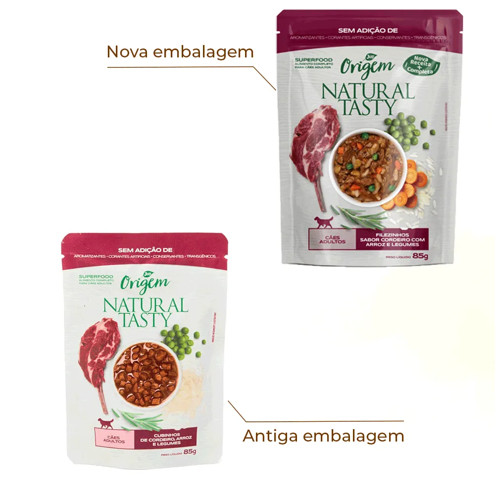 Ração Úmida Origem Natural Tasty Cães Adultos Cordeiro, Arroz e Legumes — foto 2
