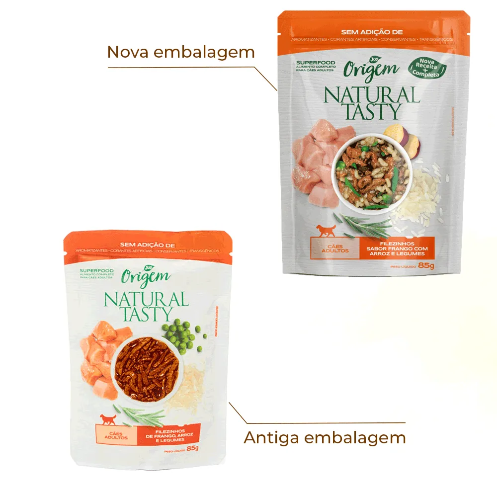 Ração Úmida Origem Natural Tasty Cães Adultos Frango, Arroz e Legumes — foto 2