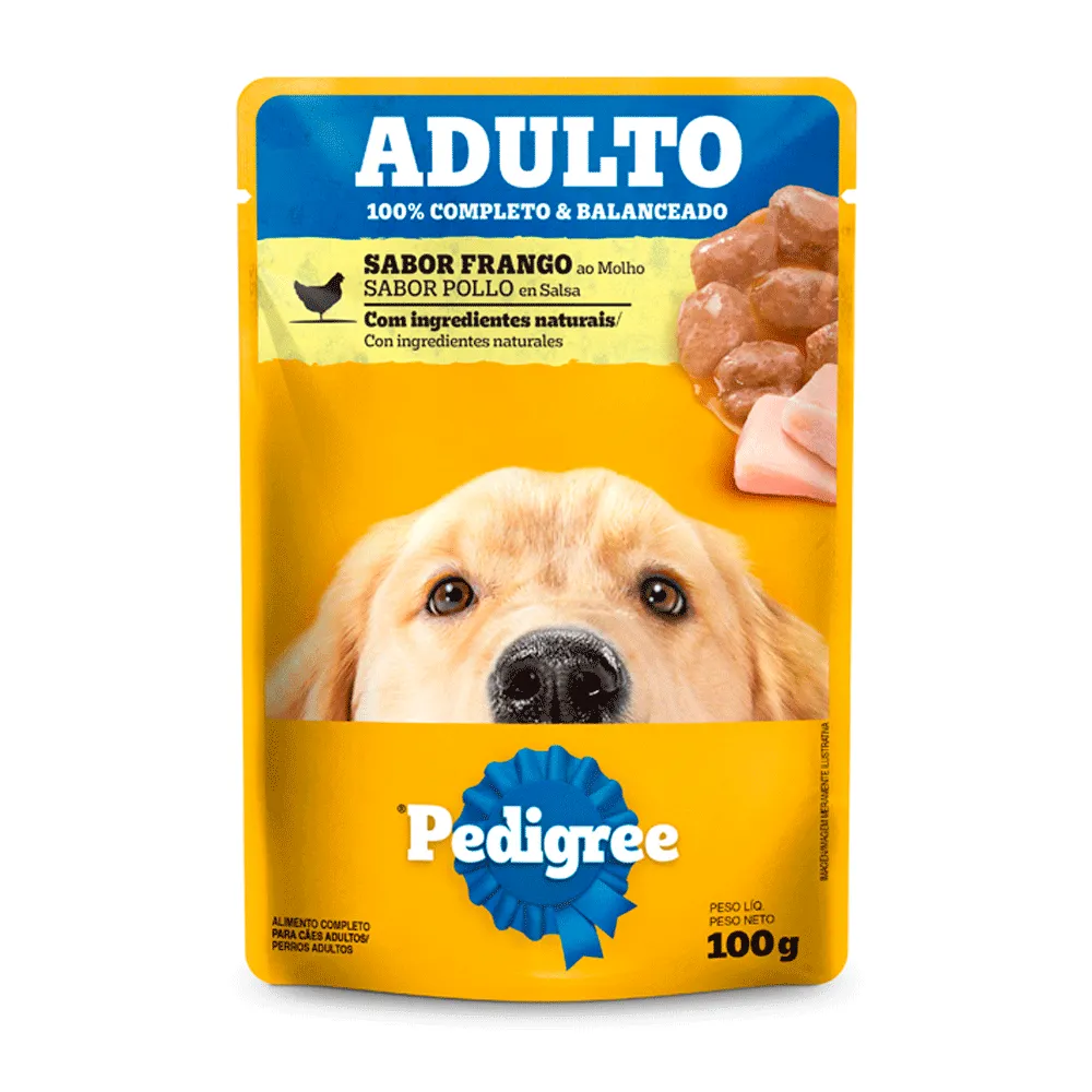 Ração Úmida Pedigree Sachê Cães Adultos Frango ao Molho — foto 2