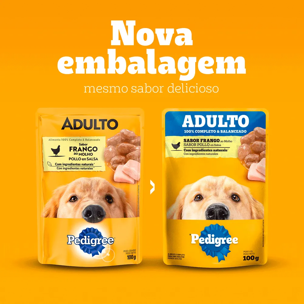 Ração Úmida Pedigree Sachê Cães Adultos Frango ao Molho — foto 3