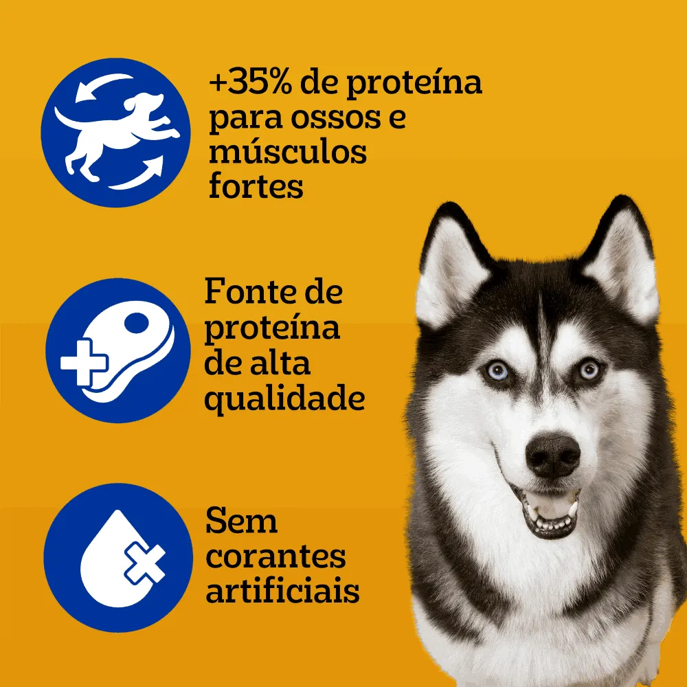 Ração Úmida Pedigree Sachê High Protein Cães Adultos Carne e Frango — foto 2