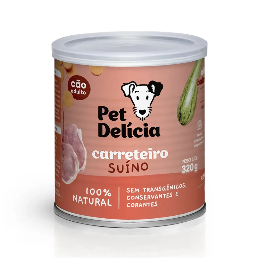 Ração Úmida Pet Delícia Cães Carreteiro Suino