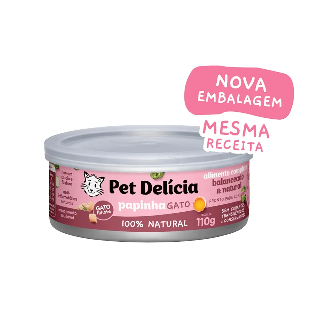 Ração Úmida Pet Delícia Feline Papinha de Frango para Gatos - 110g
