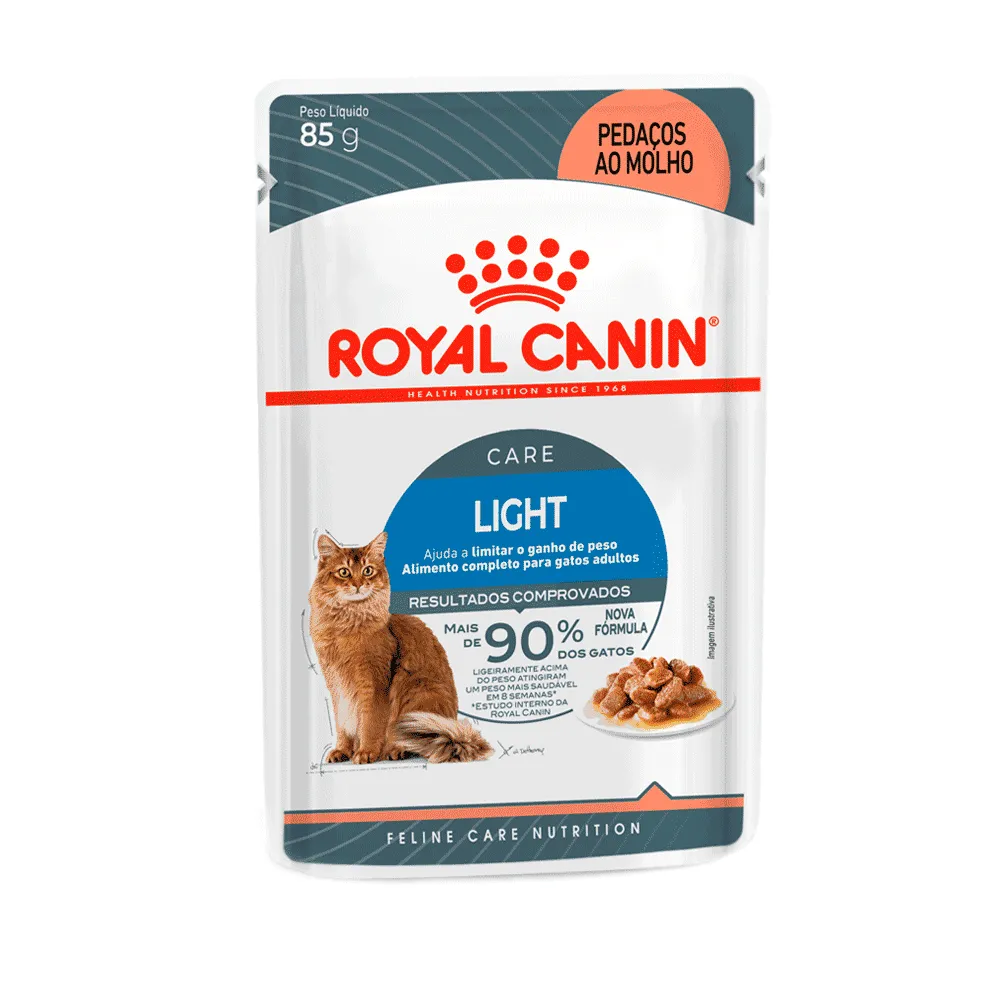 Ração Úmida Royal Canin Sachê Light para Gatos Adultos