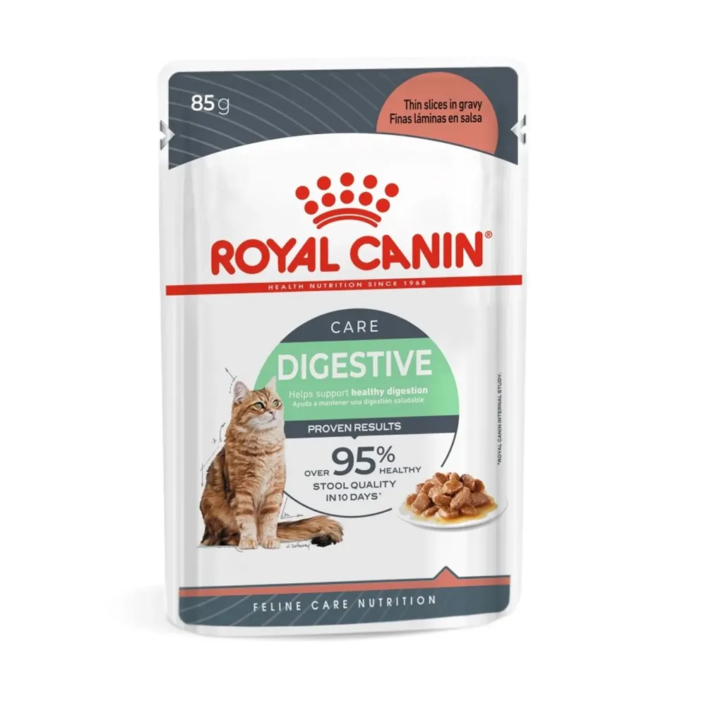 Ração Úmida Royal Canin Pedaços ao Molho Cuidado Digestivo para Gatos Adultos