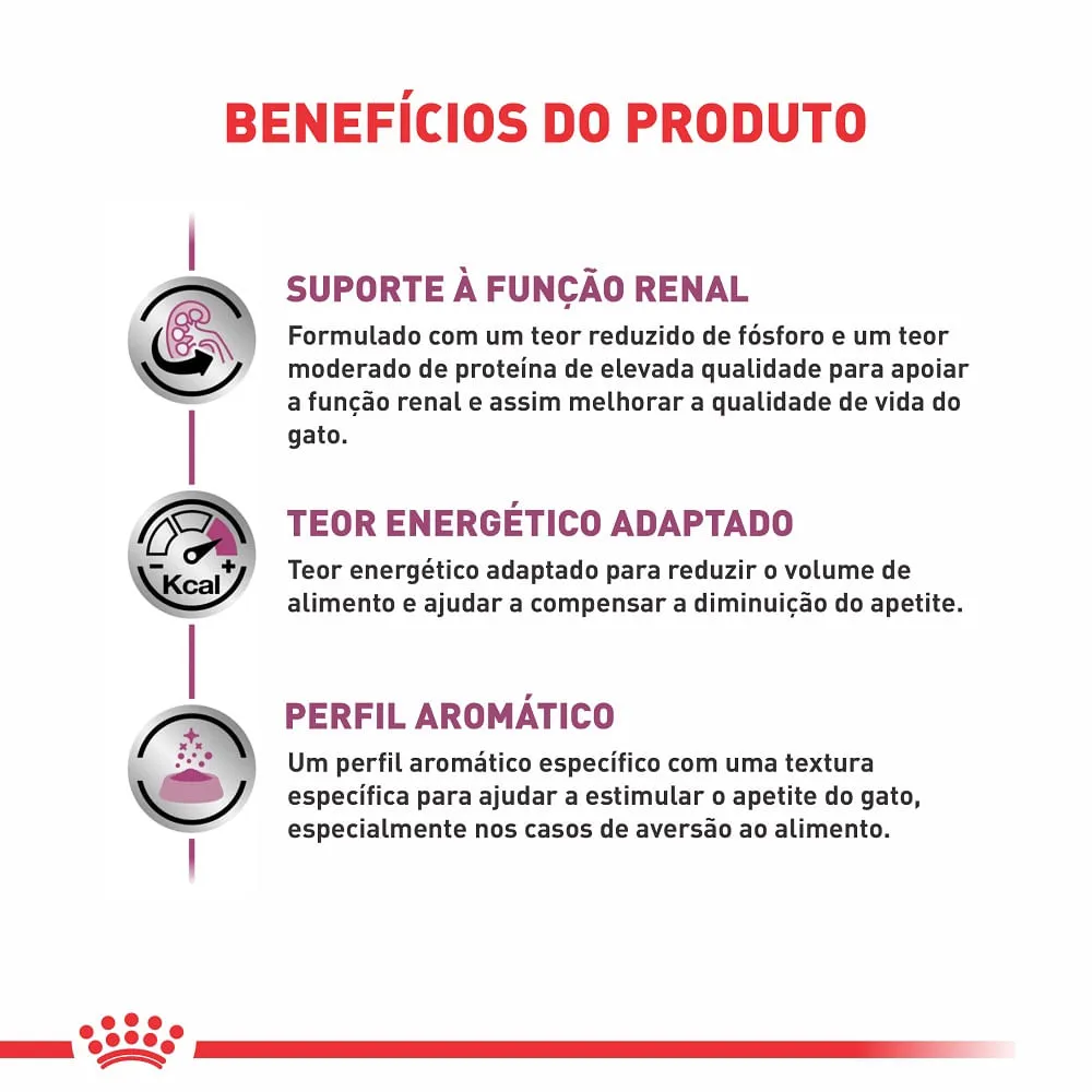 Ração Úmida Royal Canin Sachê Veterinary Diet Renal Gatos Adultos com Insuficiência Renal — foto 2