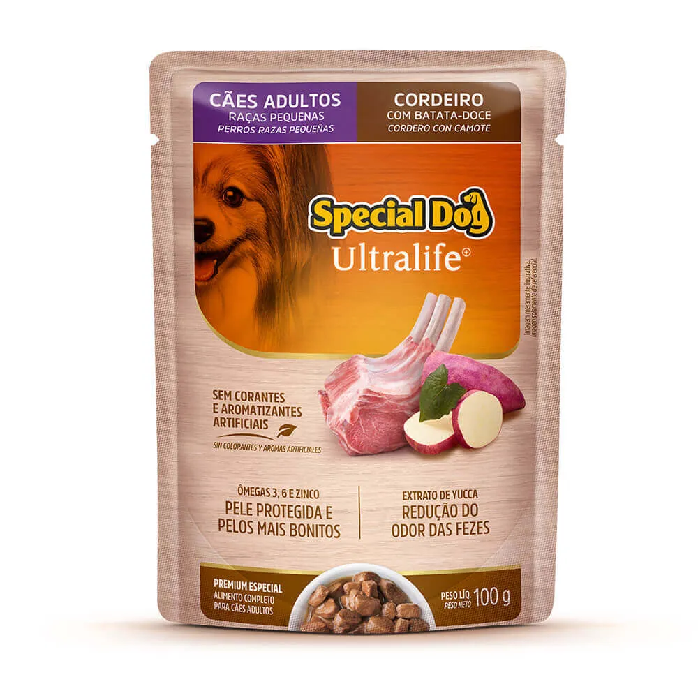Ração Úmida Special Dog Ultralife Cães Adultos Raças Pequenas Cordeiro