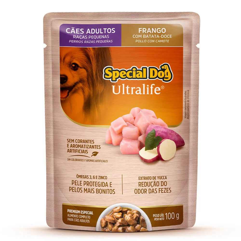 Ração Úmida Special Dog Ultralife Cães Adultos Raças Pequenas Frango