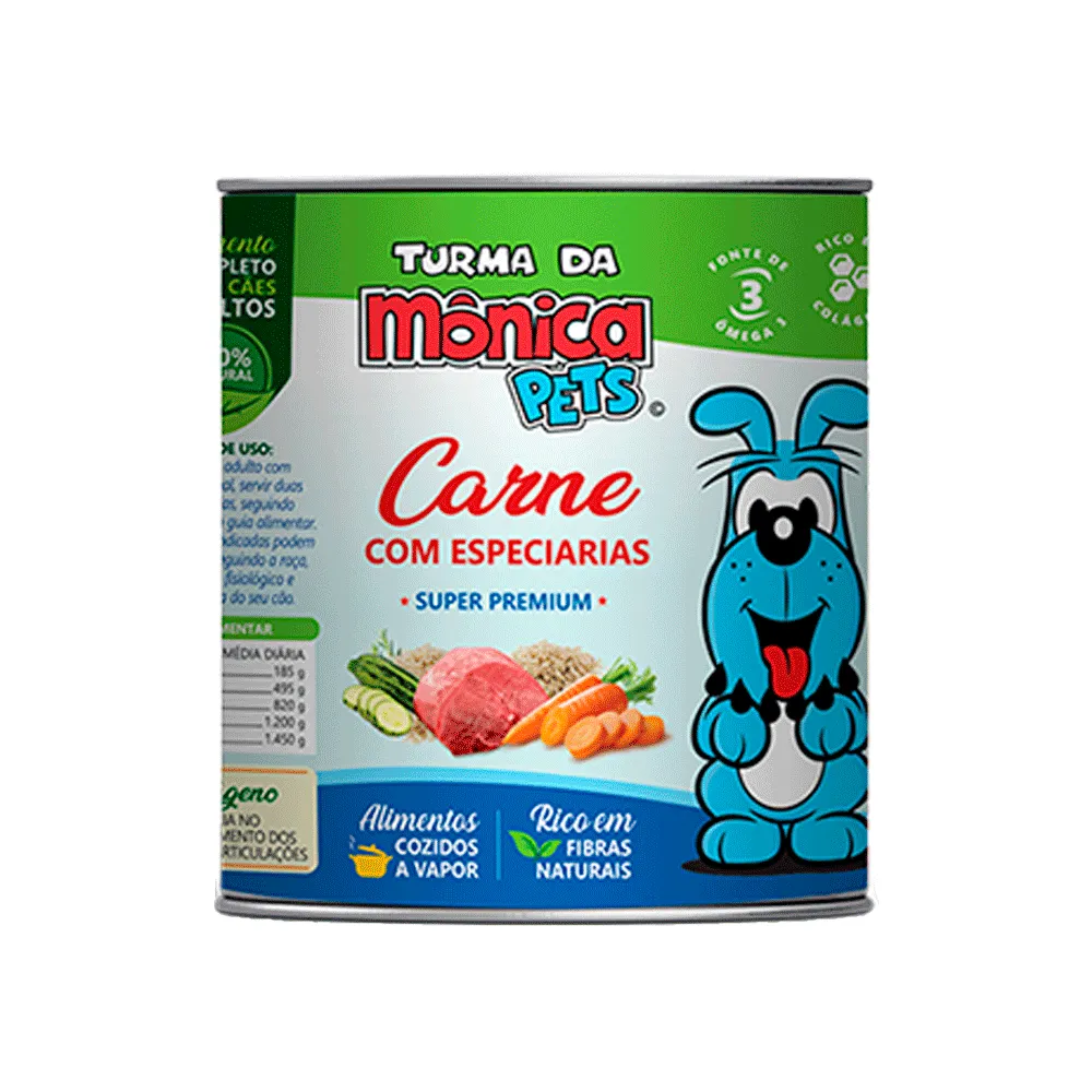 Ração Úmida Turma da Mônica Cães Carne com Especiarias — foto 2