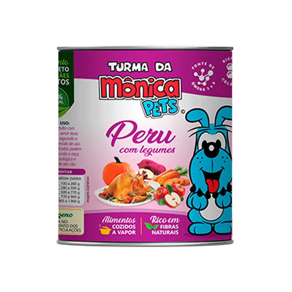 Ração Úmida Turma da Mônica Cães Peru com Legumes — foto 2