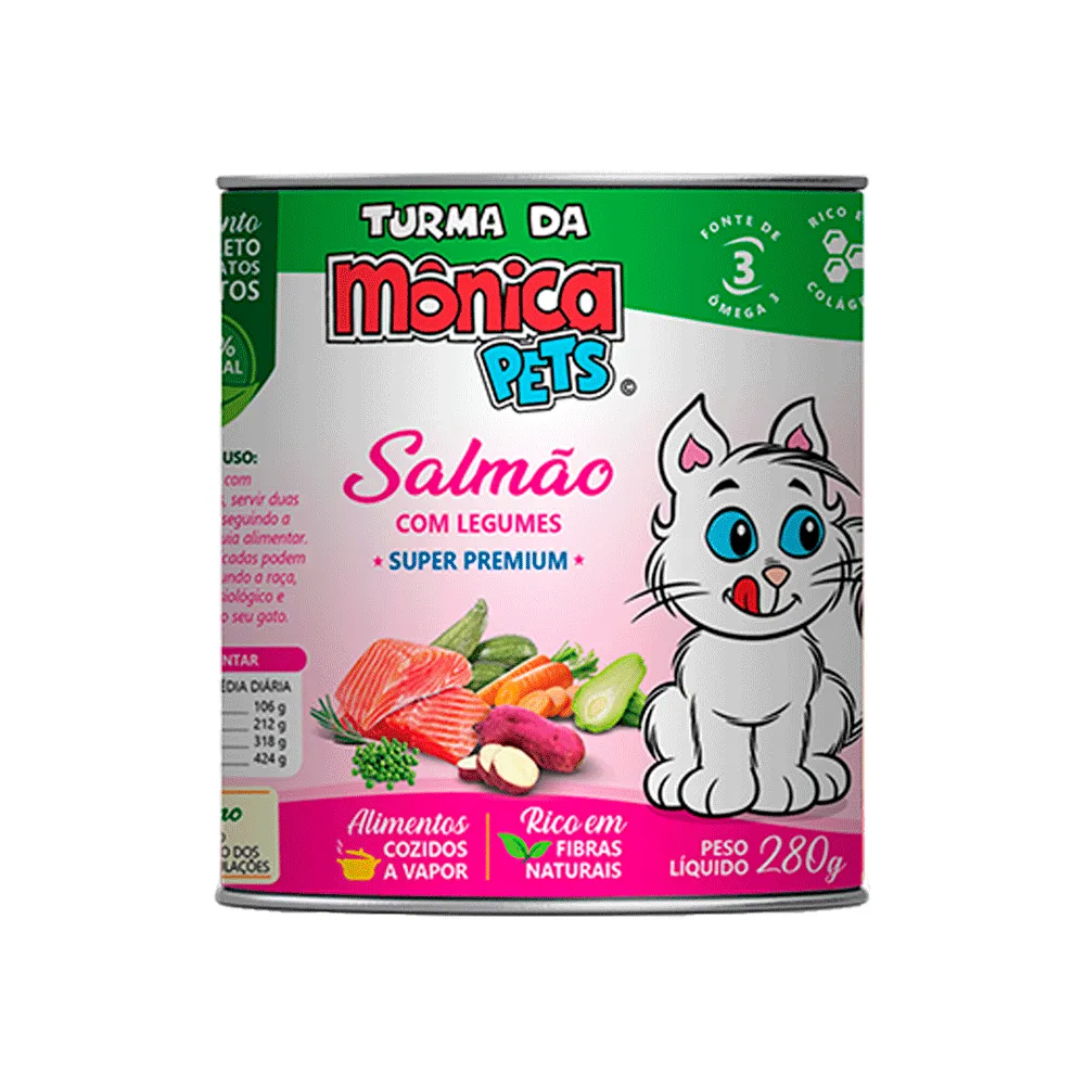 Ração Úmida Turma da Mônica Gatos Salmão com Legumes — foto 2