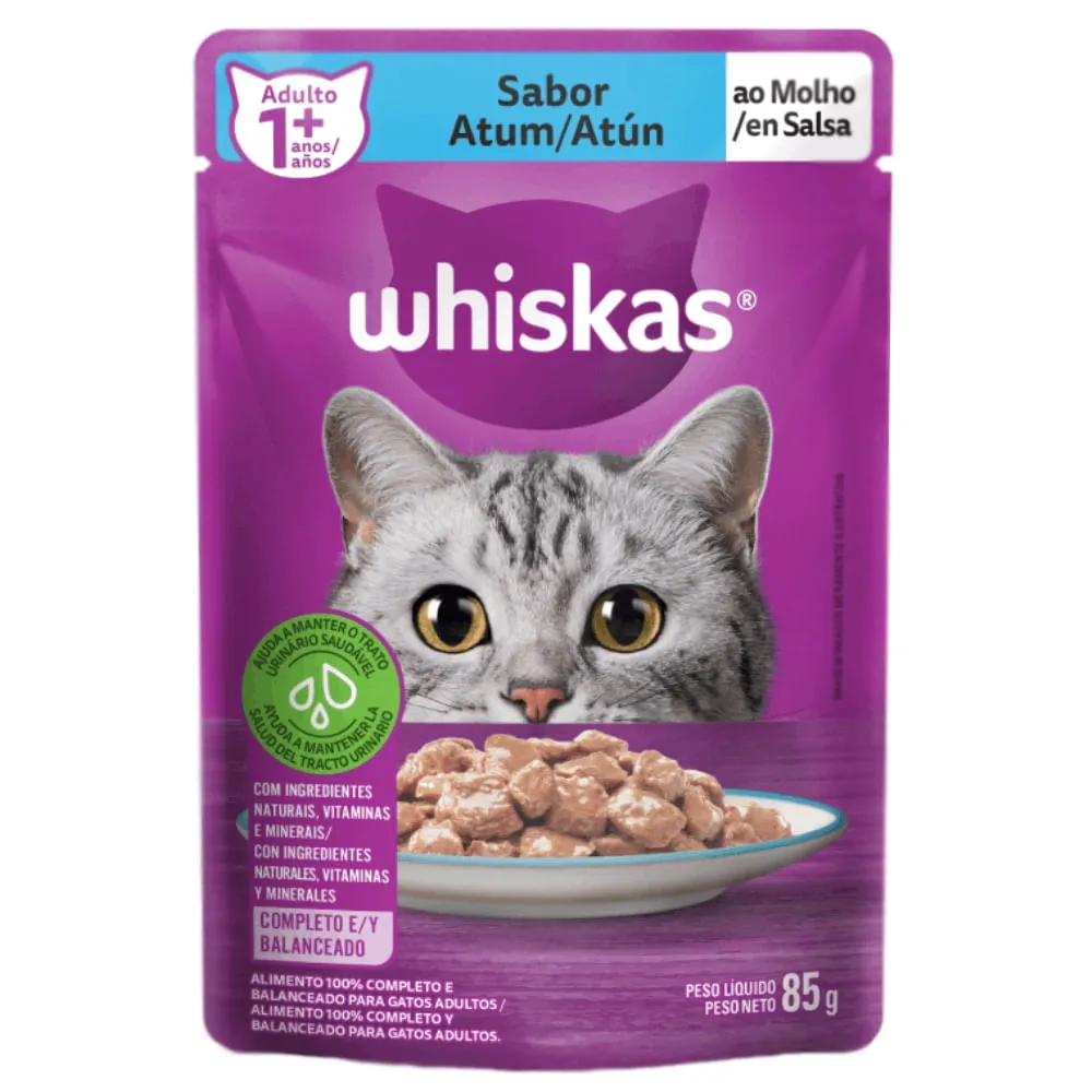 Ração Úmida Whiskas Sachê Atum ao Molho Gatos Adultos — foto 3