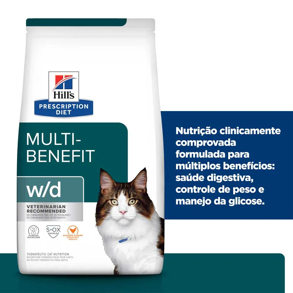 Ração Hill's Prescription Diet W/D Gatos Adultos Controle do Peso e Glicêmico — foto 3