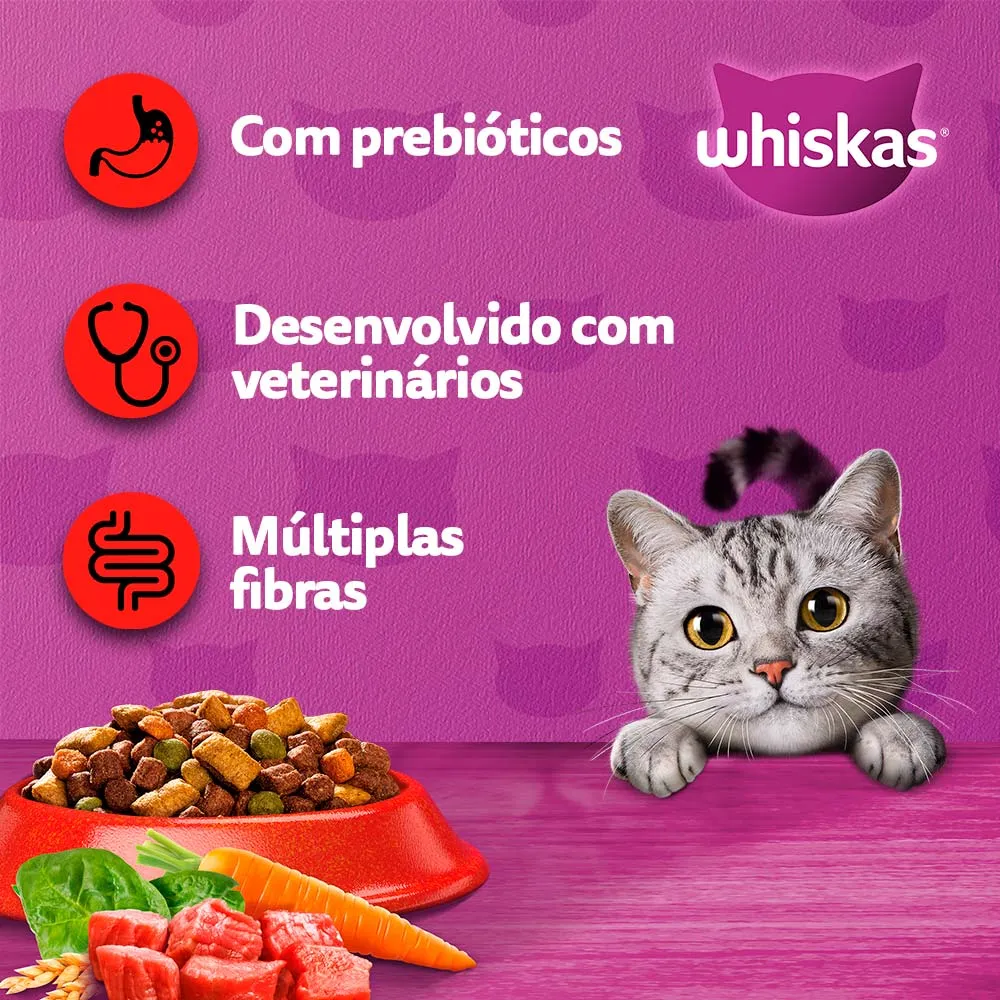 Ração Whiskas Gatos Adultos Carne — foto 3