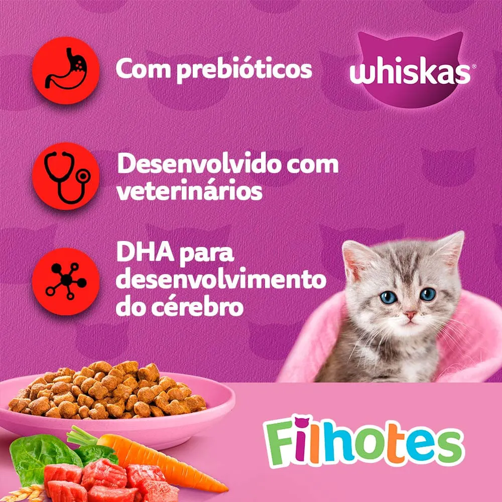 Ração Whiskas Gatos Filhotes Carne e Leite — foto 3