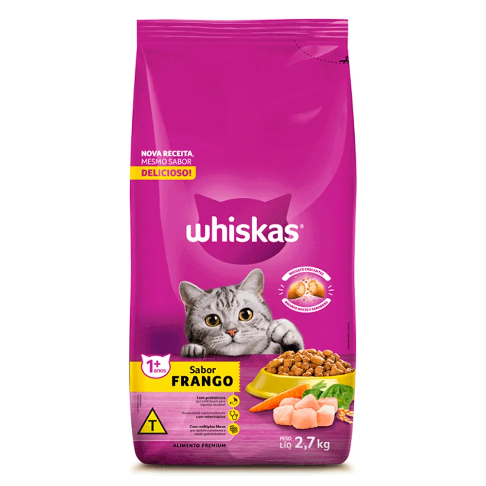 Ração Whiskas Gatos Adultos Frango — foto 2