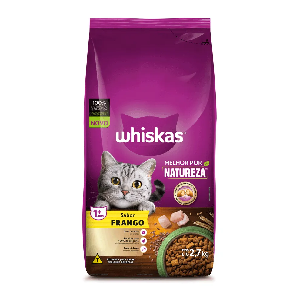Ração Whiskas Gatos Adultos Melhor Por Natureza Frango — foto 2
