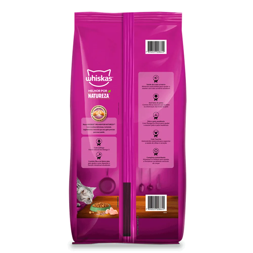 Ração Whiskas Gatos Adultos Melhor Por Natureza Frango — foto 3