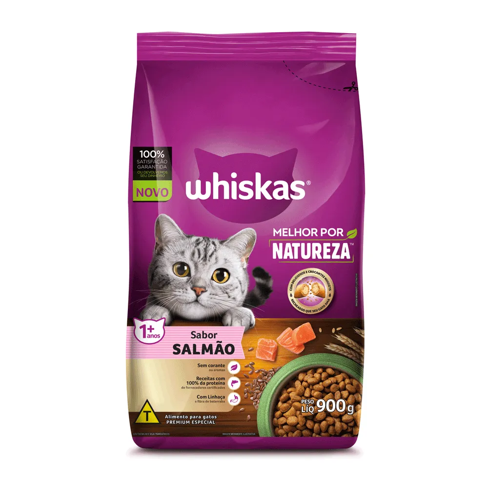 Ração Whiskas Gatos Adultos Melhor Por Natureza Salmão — foto 2