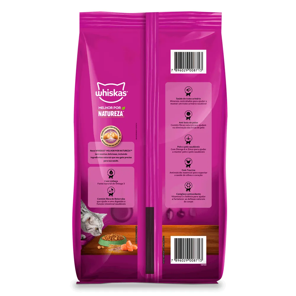 Ração Whiskas Gatos Adultos Melhor Por Natureza Salmão — foto 3