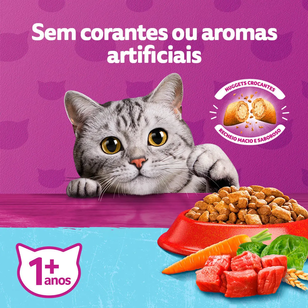 Ração Whiskas Gatos Adultos Castrados Carne — foto 4
