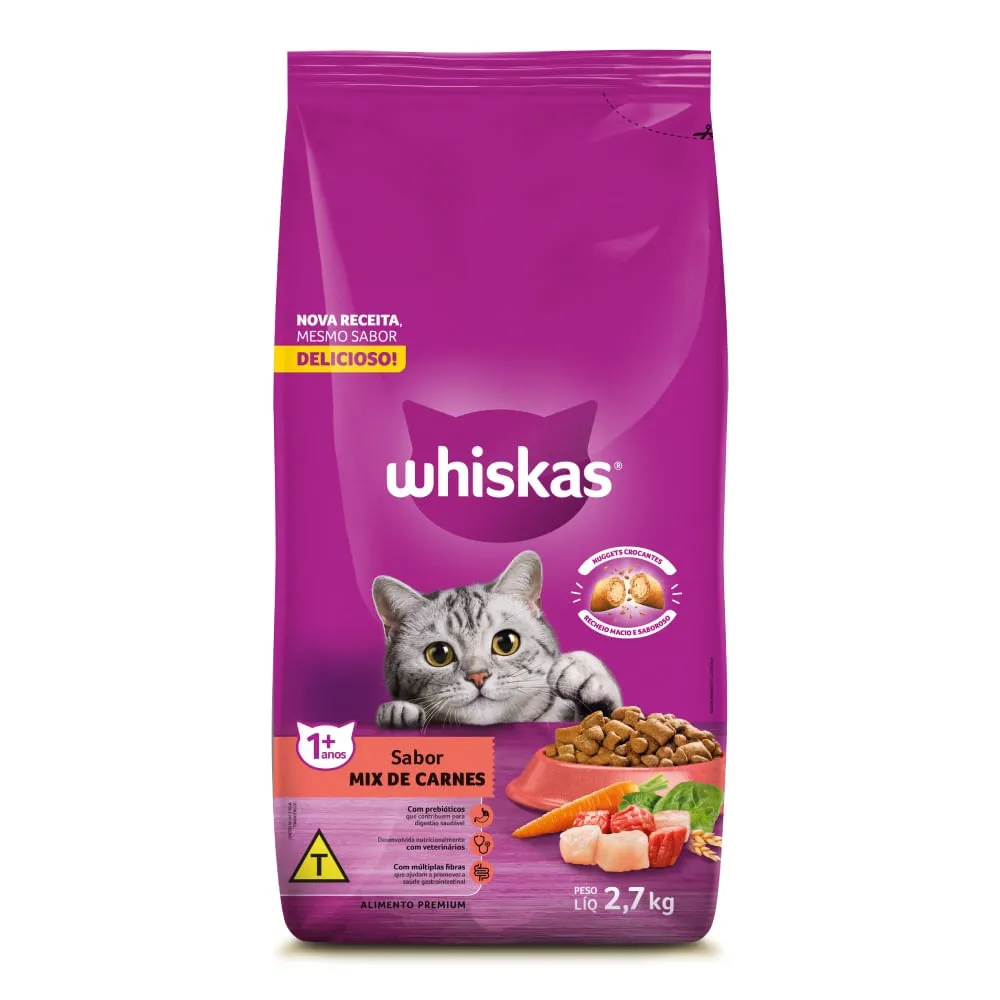Ração Whiskas Gatos Adultos Mix Carne — foto 2