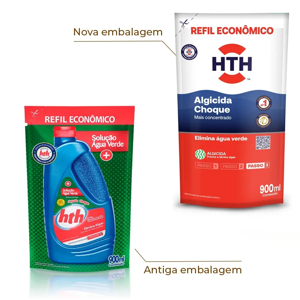 Refil Algicida de Choque Solução Água Verde HTH — foto 2
