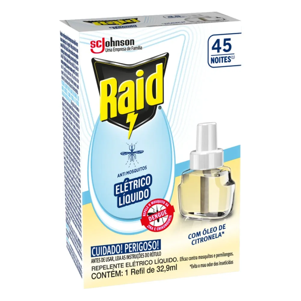Refil Raid Repelente Elétrico Líquido Citronela