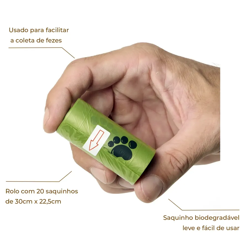 Refil Saquinhos Higiênicos Pegadas HomePet — foto 2