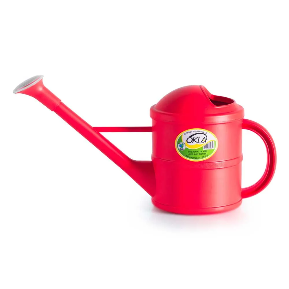 Regador Bico Crivo Top Garden Okla Vermelho
