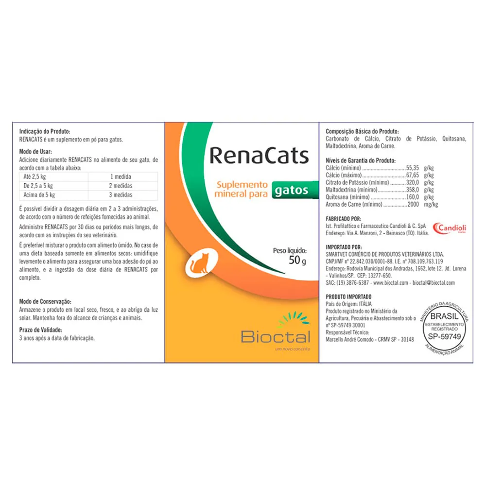 Suplemento Mineral RenaCats Bioctal — foto 2