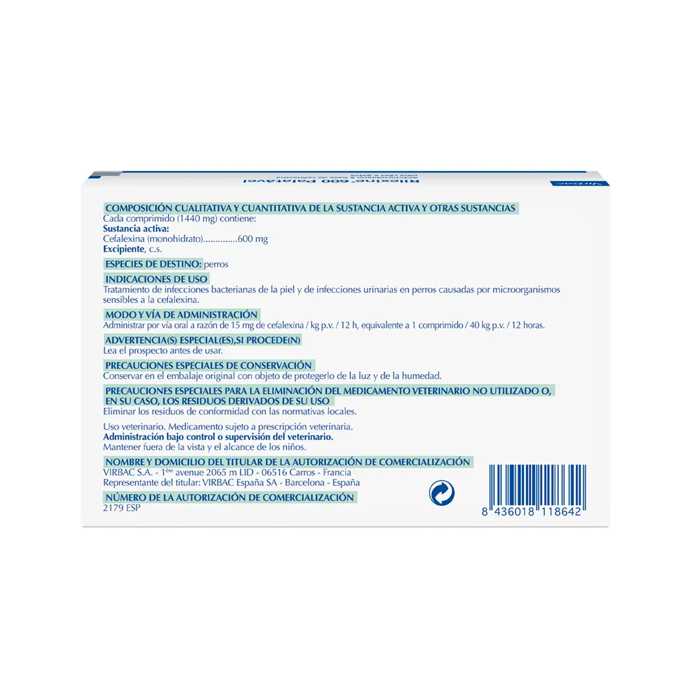 Rilexine 600mg Antimicrobiano para Cães e Gatos — foto 3