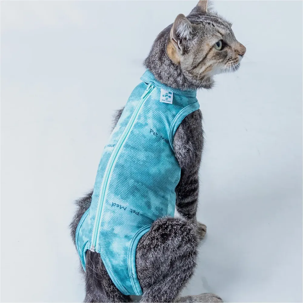 Roupa Pós-Cirúrgica Dry Light Supreme para Gatos Pet Med Verde — foto 4