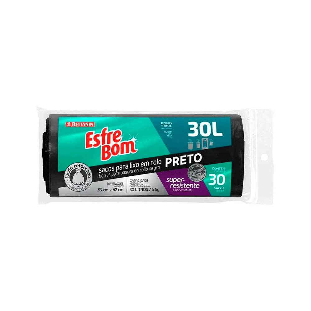 Saco para Lixo em Rolo Preto Esfrebom Bettanin — foto 2